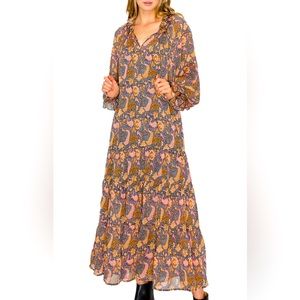 NWT Melloday Long Sleeve Maxi Dress